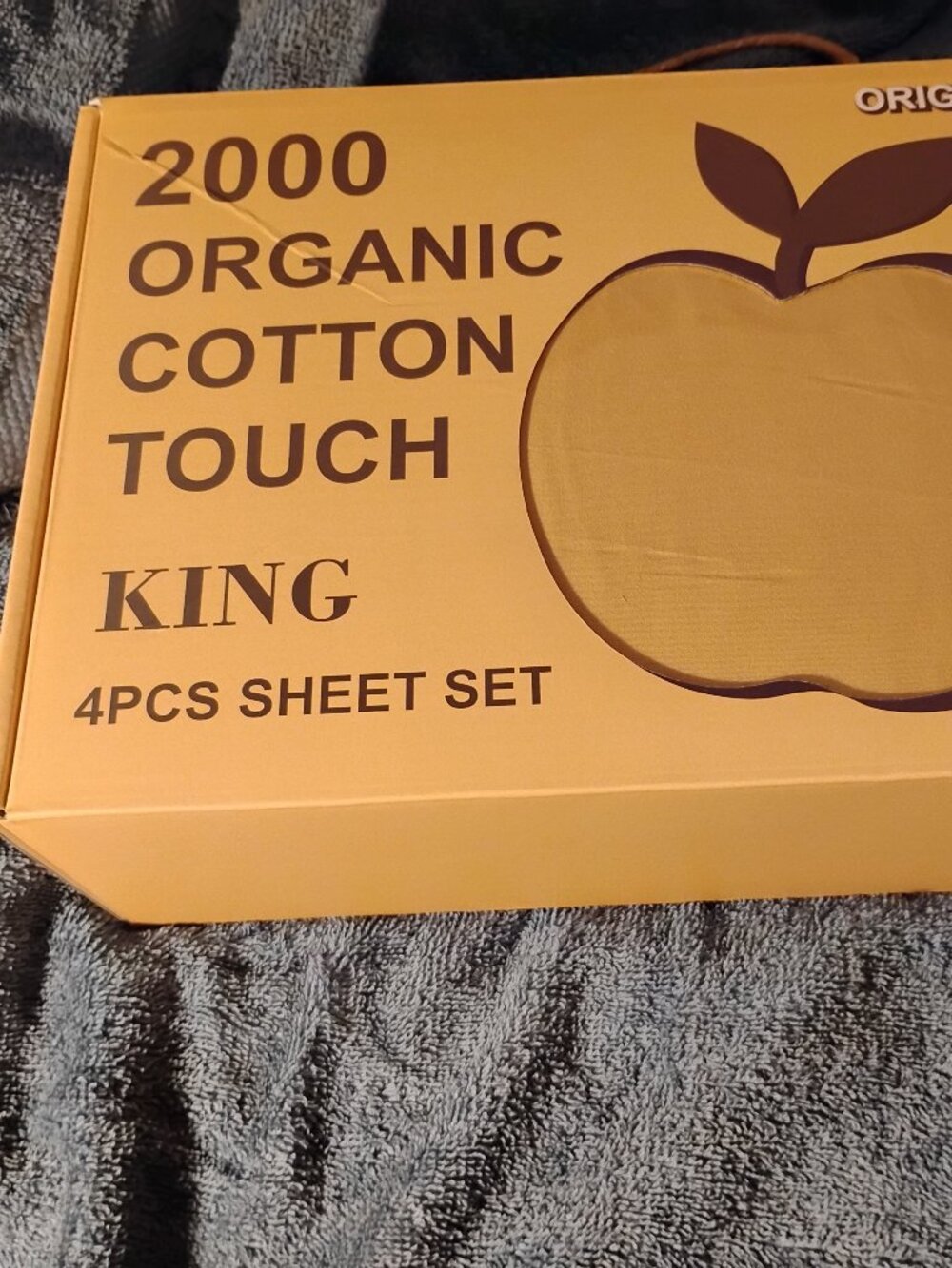 Sheet Set 2000 Bamboo Organic Cotton Yellow Gold Color  King 4 pc Set New